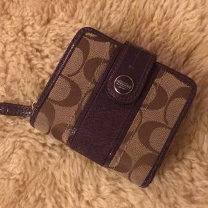 Purple accent Coach wallet